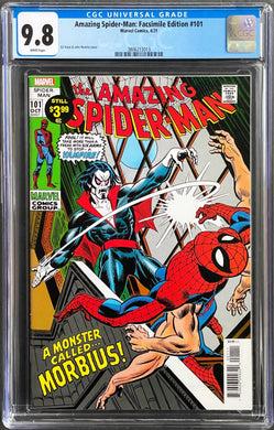 AMAZING SPIDER-MAN #101 CGC 9.8 WHITE PAGES 💎 FACSIMILE EDITION