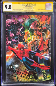 AMAZING SPIDER-MAN #6 CGC 9.8 SS VIRGIN VARIANT 🔥 SIGNED FELIPE MASSAFERA w/ COA