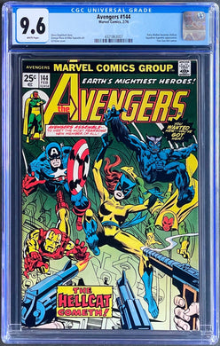 AVENGERS #144 CGC 9.6 WHITE PAGES 💎 1st HELLCAT (UNPRESSED)