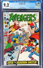 Load image into Gallery viewer, AVENGERS #69 #70 #71 CGC 9.2 WHITE 1969 Marvel Comics 1st Appearances Set of 3