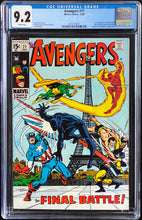 Load image into Gallery viewer, AVENGERS #69 #70 #71 CGC 9.2 WHITE 1969 Marvel Comics 1st Appearances Set of 3