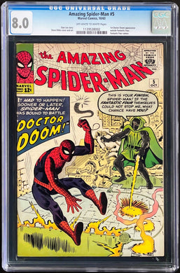 Amazing Spider-Man #5 CGC 8.0 OW White 1963 Marvel Comics Doctor Doom