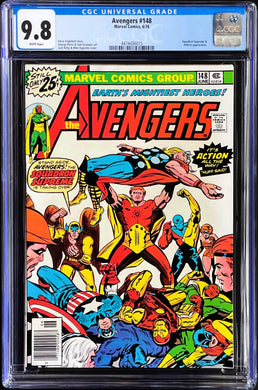 Avengers #148 CGC 9.8 White Pages Squadron Supreme 1976 Jack Kirby Marvel Comics