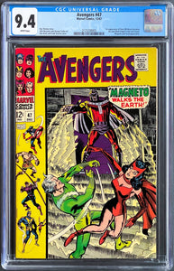 Avengers #47 CGC 9.4 WHITE Pages 1967 Marvel Comics 1st Dane Whitman Black Knight in issue #48