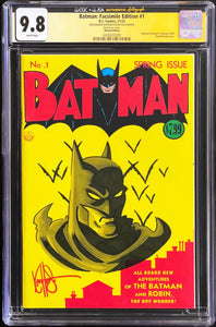 Batman Facsimile #1 Sketch Blank Variant 2023 CGC 9.8 SS Original Art Signed JSA