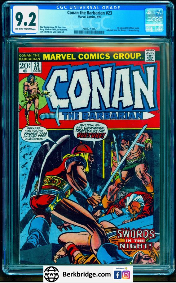 CONAN THE BARBARIAN #23 CGC 9.2 OW WHITE 🔥 UNPRESSED