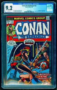 CONAN THE BARBARIAN #23 CGC 9.2 WHITE PAGES 💎 1st RED SONJA