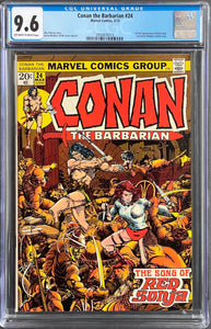 CONAN THE BARBARIAN #24 CGC 9.6 OW WHITE PAGES 🔥 1st FULL RED SONJA