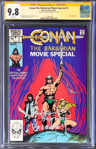 CONAN THE BARBARIAN MOVIE SPECIAL #1 CGC 9.8 SS WHITE PAGES 💎 SIGNED SANDAHL BERGMAN