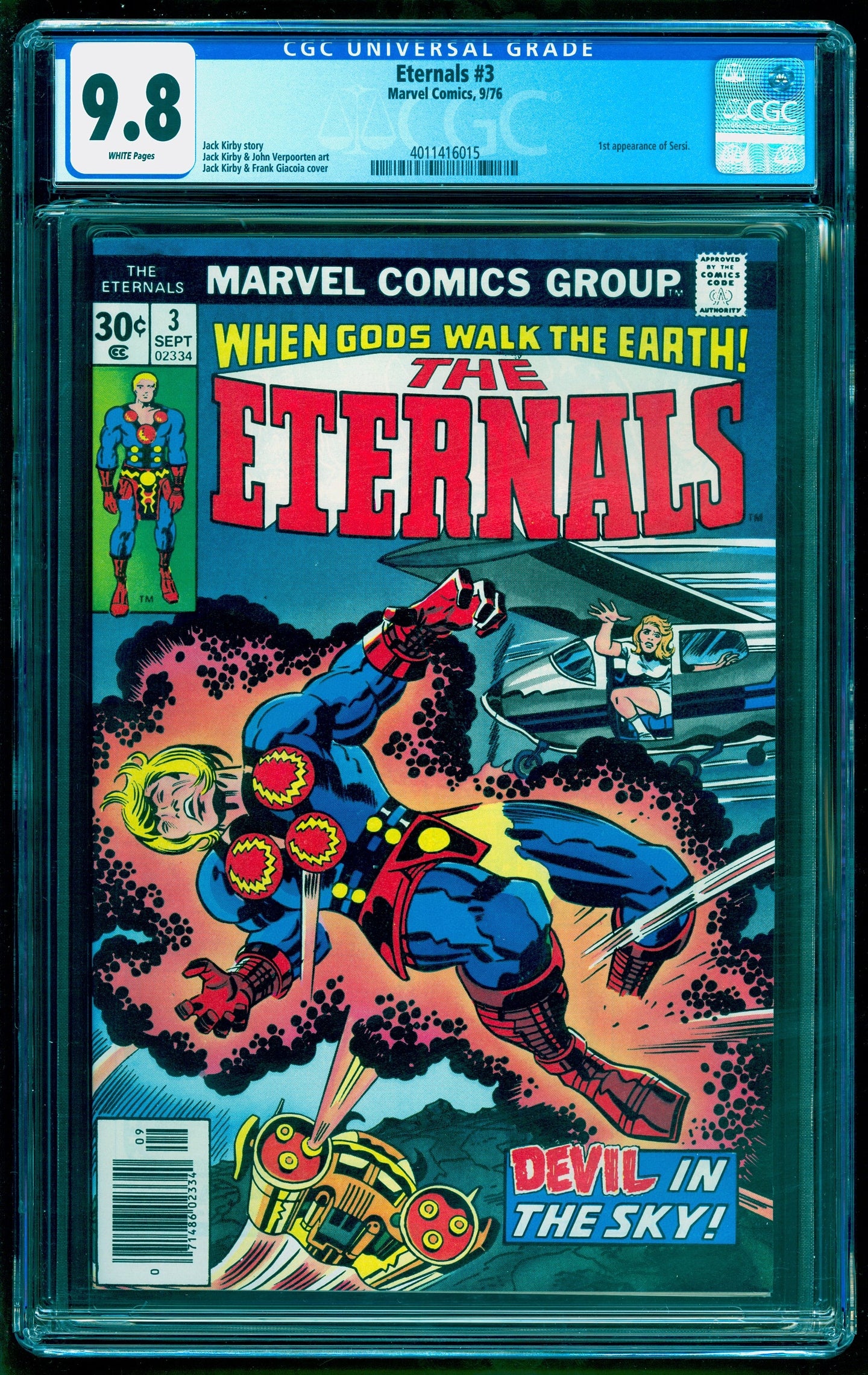 ETERNALS #3 CGC 9.8 WHITE PAGES 💎 1st APPEARANCE SERSI