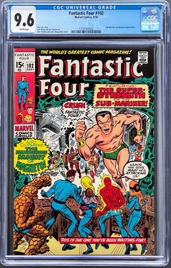 FANTASTIC FOUR #102 CGC 9.6 WHITE PAGES