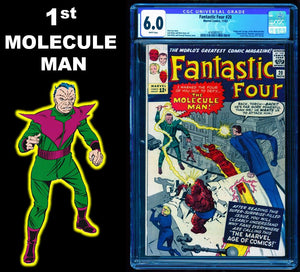 FANTASTIC FOUR #20 CGC 6.0 WHITE PAGES 💎 1st MOLECULE MAN 1963