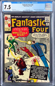 FANTASTIC FOUR #20 CGC 7.5 OW WHITE PAGES 🔥 1st MOLECULE MAN