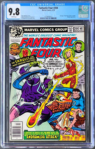 FANTASTIC FOUR #204 #205 #206 #207 #208 #209 CGC 9.8 WHITE PAGES 💎 SET OF 6