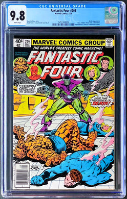 FANTASTIC FOUR #206 CGC 9.8 WHITE PAGES 💎 NEWSSTAND EDITION