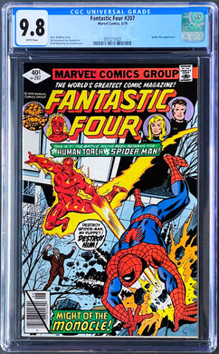 FANTASTIC FOUR #207 CGC 9.8 WHITE PAGES 💎 SPIDER-MAN X-OVER