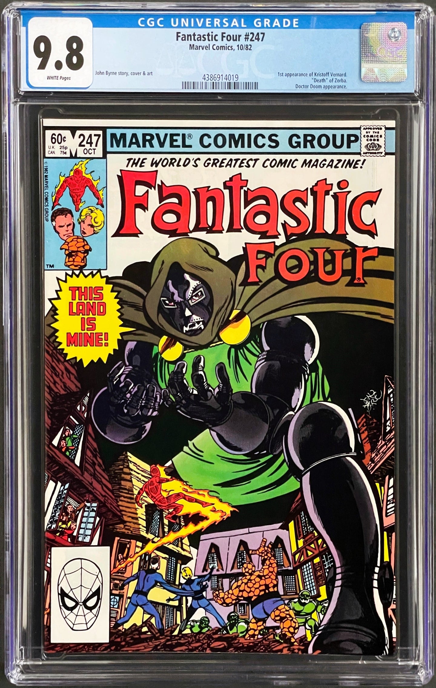 FANTASTIC FOUR #247 CGC 9.8 WHITE PAGES 💎 1st KRISTOFF VERNARD