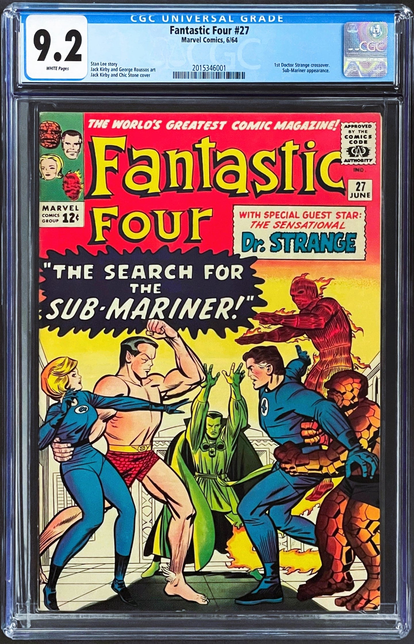 FANTASTIC FOUR #27 CGC 9.2 WHITE PAGES