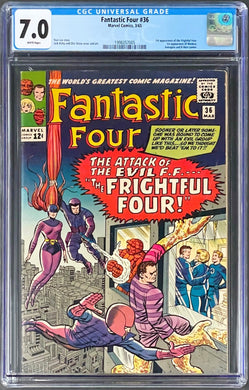 FANTASTIC FOUR #36 CGC 7.0 WHITE PAGES 💎 1st MEDUSA