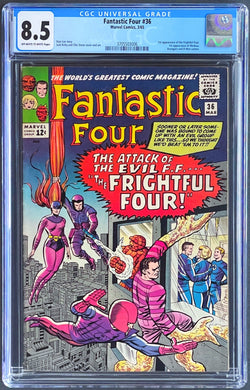 FANTASTIC FOUR #36 CGC 8.5 OW WHITE PAGES 💎 1st MEDUSA & FRIGHTFUL FOUR