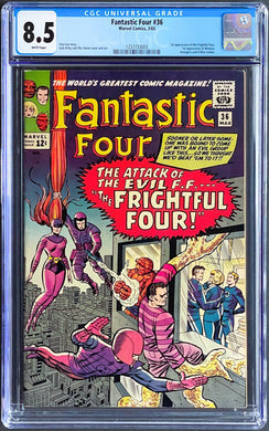 FANTASTIC FOUR #36 CGC 8.5 WHITE PAGES 💎 1st MEDUSA (3003)