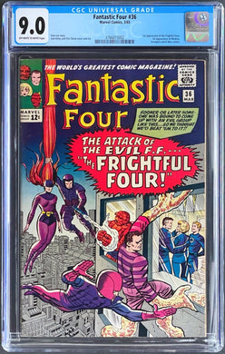 FANTASTIC FOUR #36 CGC 9.0 OW WHITE PAGES 💎 1st MEDUSA