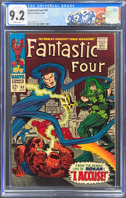 FANTASTIC FOUR #65 CGC 9.2 WHITE PAGES 💎 1st RONAN AND SUPREME INTELLIGENCE