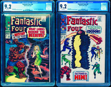 Load image into Gallery viewer, FANTASTIC FOUR #66 &amp; #67 CGC 9.2 WHITE PAGES 💎 ORIGIN &amp; 1st HIM ADAM WARLOCK
