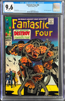 FANTASTIC FOUR #68 CGC 9.6 WHITE PAGES 💎 UNPRESSED