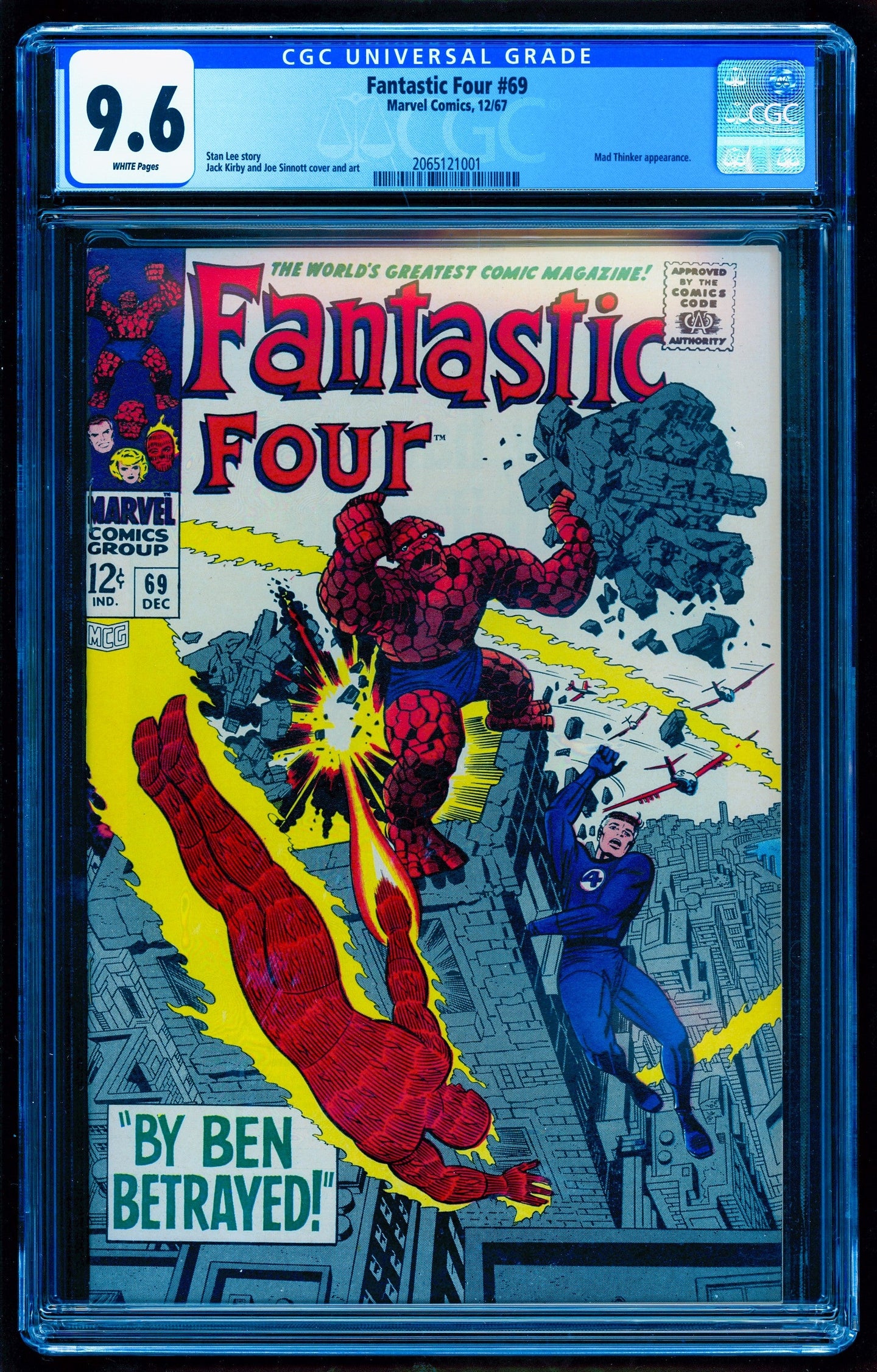 FANTASTIC FOUR #69 CGC 9.6 WHITE PAGES