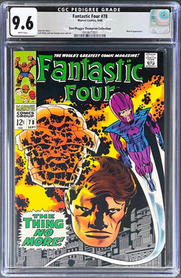 FANTASTIC FOUR #78 CGC 9.6 WHITE PAGES 💎 THOMPSON COLLECTION PEDIGREE