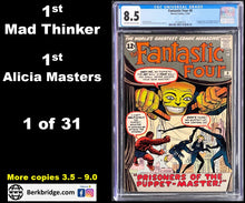 Load image into Gallery viewer, FANTASTIC FOUR #8 CGC 8.5 OW WHITE PAGES 💎 1st ALICIA MASTERS &amp; PUPPET MASTER