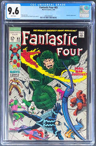 FANTASTIC FOUR #83 CGC 9.6 WHITE PAGES