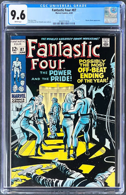 FANTASTIC FOUR #87 CGC 9.6 WHITE PAGES 💎 DOCTOR DOOM STORY