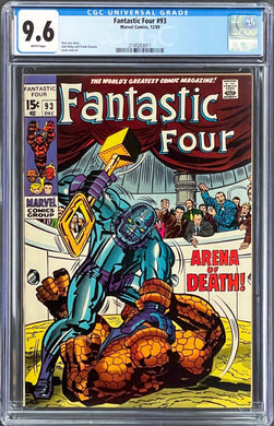 FANTASTIC FOUR #93 CGC 9.6 WHITE PAGES