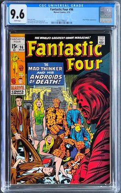 FANTASTIC FOUR #96 CGC 9.6 WHITE PAGES