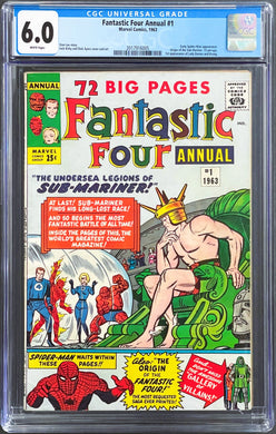 FANTASTIC FOUR ANNUAL #1 CGC 6.0 WHITE PAGES 💎 1st LADY DORMAN & KRANG