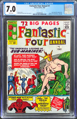 FANTASTIC FOUR ANNUAL #1 CGC 7.0 WHITE PAGES 💎 1st LADY DORMA & KRANG