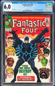 Fantastic Four #45 #46 Marvel Comics 1965 1966 1st Appearance Inhumans CGC 6.0 White UNPRESSED