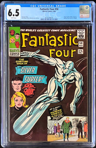 Fantastic Four #50 CGC 6.5 WHITE Marvel Comics 1966 Set of 2 Wyatt Wingfoot 1st Appearance