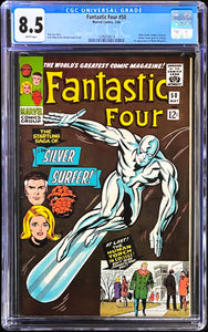 Fantastic Four #50 CGC 8.5 White 1966 Marvel Comics Silver Surfer Galactus Trilogy