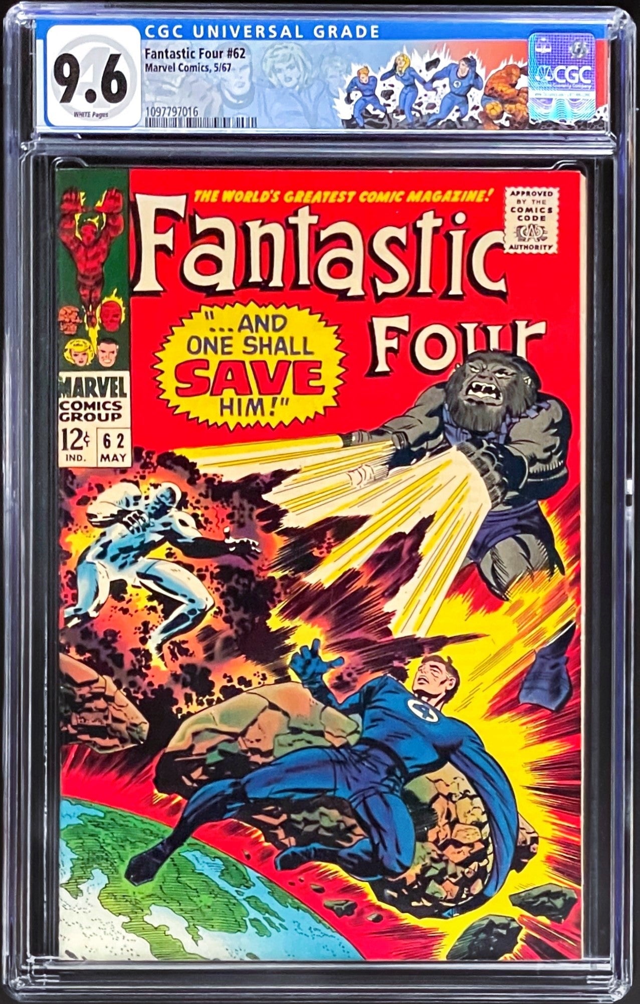 Fantastic Four #62 CGC 9.6 White 1967 Marvel Comics 1st BLASTAAR