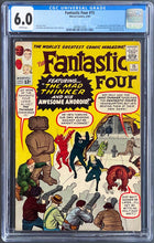 Load image into Gallery viewer, Fantastic Four #8 #15 #20 CGC 6.0 WHITE PAGES 💎 3 Key 1st Appearances Marvel Comics 1962 1963