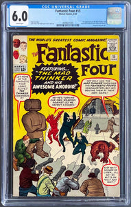 Fantastic Four #8 #15 #20 CGC 6.0 WHITE PAGES 💎 3 Key 1st Appearances Marvel Comics 1962 1963