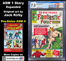 Load image into Gallery viewer, Fantastic Four Annual #1 CGC 7.5 OW White Pages (Unpressed) 💎 Original Jack Kirby Amazing Spider-Man #1 Story