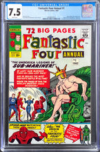 Load image into Gallery viewer, Fantastic Four Annual #1 CGC 7.5 White 1963 Marvel Comics 5th Amazing Spider-Man (Unpressed)