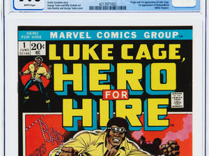 Hero for Hire #1 CGC 9.0 WHITE 1972 Marvel Comics 1st App Luke Cage (Unpressed)