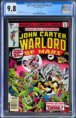 JOHN CARTER WARLORD OF MARS #1 CGC 9.8 WHITE PAGES 💎 1st MARVEL APPEARANCE (NEW CASE)