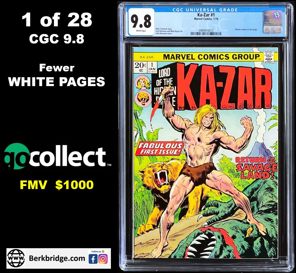 Ka-Zar #1 CGC 9.8 White Pages