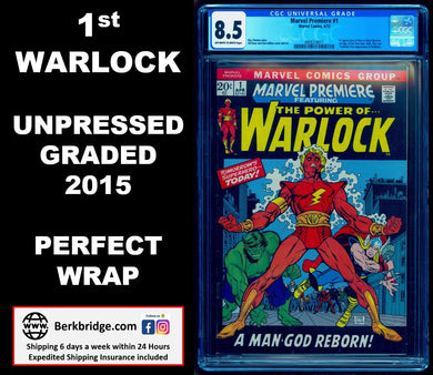 MARVEL PREMIERE #1 CGC 8.5 OW WHITE 🔥 ORIGIN & 1st ADAM WARLOCK